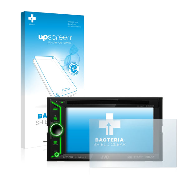 upscreen Bacteria Shield Clear Premium Antibacterial Screen Protector for JVC KW-V30BTE