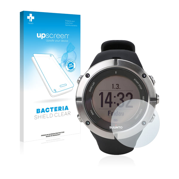 upscreen Bacteria Shield Clear Premium Antibacterial Screen Protector for Suunto Ambit2 Saphhire