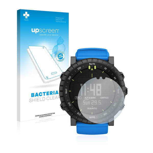upscreen Bacteria Shield Clear Premium Antibacterial Screen Protector for Suunto Core Blue Crush