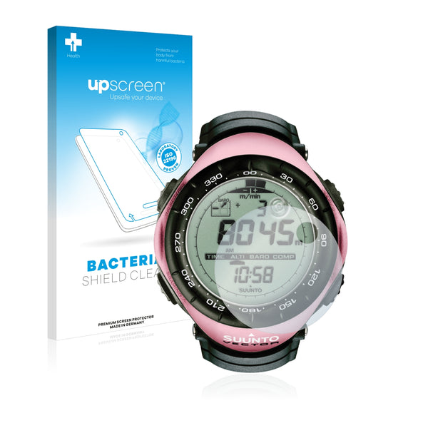 upscreen Bacteria Shield Clear Premium Antibacterial Screen Protector for Suunto Vector Baby Pink