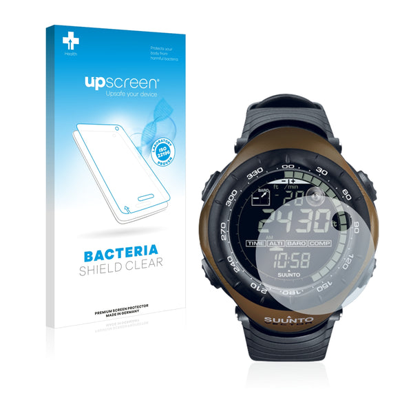 upscreen Bacteria Shield Clear Premium Antibacterial Screen Protector for Suunto Vector Coyote Brown