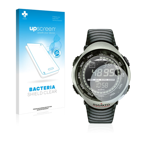 upscreen Bacteria Shield Clear Premium Antibacterial Screen Protector for Suunto Vector Khaki