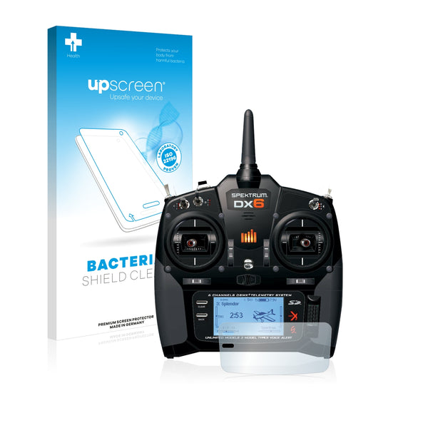 upscreen Bacteria Shield Clear Premium Antibacterial Screen Protector for Spektrum DX6