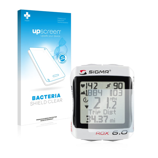 upscreen Bacteria Shield Clear Premium Antibacterial Screen Protector for Sigma ROX 6.0