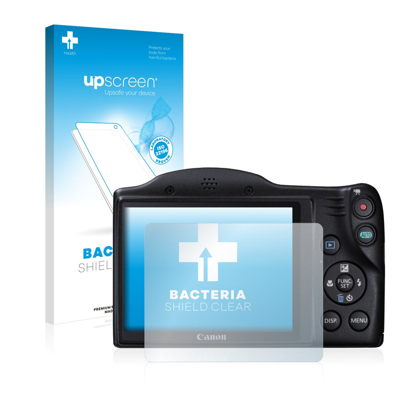upscreen Bacteria Shield Clear Premium Antibacterial Screen Protector for Canon PowerShot SX400 IS