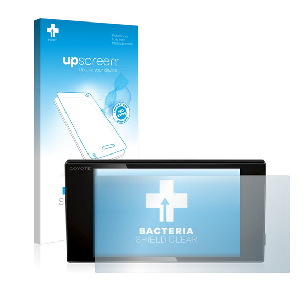 upscreen Bacteria Shield Clear Premium Antibacterial Screen Protector for Coyote Nav 2014