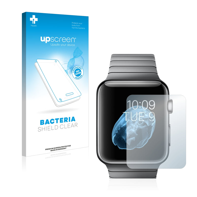 upscreen Bacteria Shield Clear Premium Antibacterial Screen Protector for Apple Watch 2014 (38 mm)