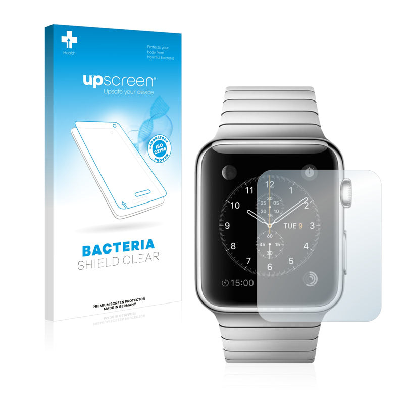 upscreen Bacteria Shield Clear Premium Antibacterial Screen Protector for Apple Watch 2014 (42 mm)