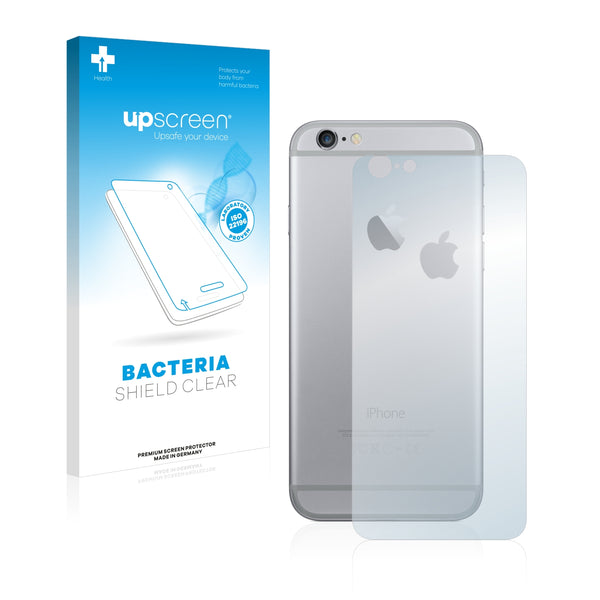 upscreen Bacteria Shield Clear Premium Antibacterial Screen Protector for Apple iPhone 6 Back side (full surface + LogoCut)