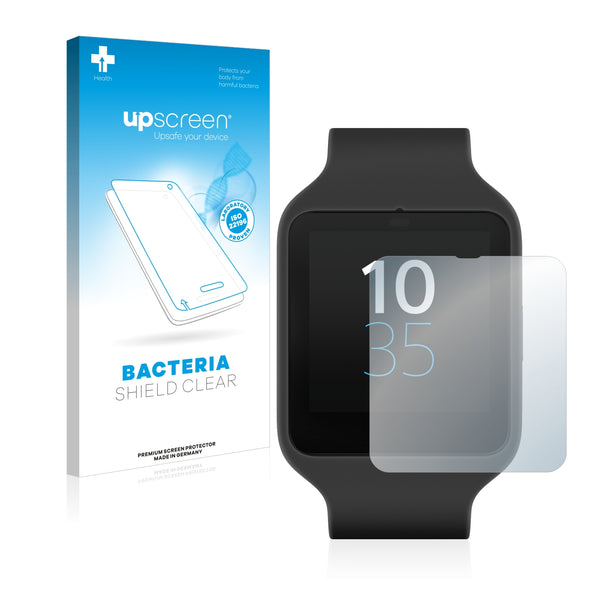 upscreen Bacteria Shield Clear Premium Antibacterial Screen Protector for Sony Smartwatch 3 SWR50
