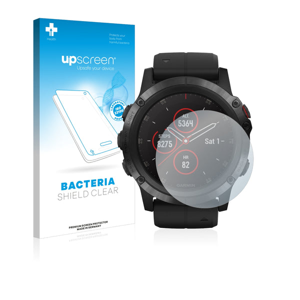 upscreen Bacteria Shield Clear Premium Antibacterial Screen Protector for Suunto Ambit3 Peak Black
