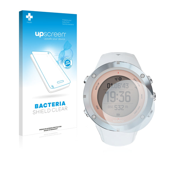 upscreen Bacteria Shield Clear Premium Antibacterial Screen Protector for Suunto Ambit3 Sport Sapphire