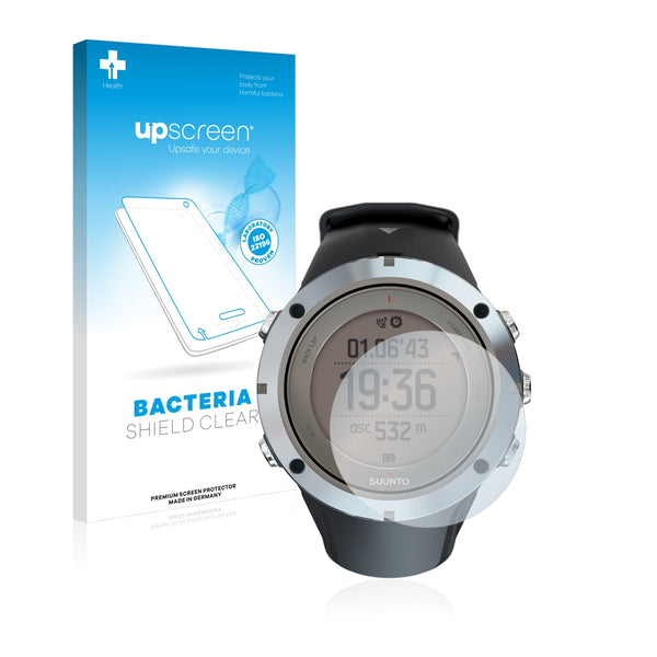 upscreen Bacteria Shield Clear Premium Antibacterial Screen Protector for Suunto Ambit3 Peak Sapphire