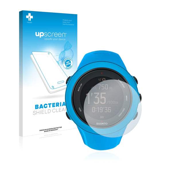 upscreen Bacteria Shield Clear Premium Antibacterial Screen Protector for Suunto Ambit3 Sport Blue