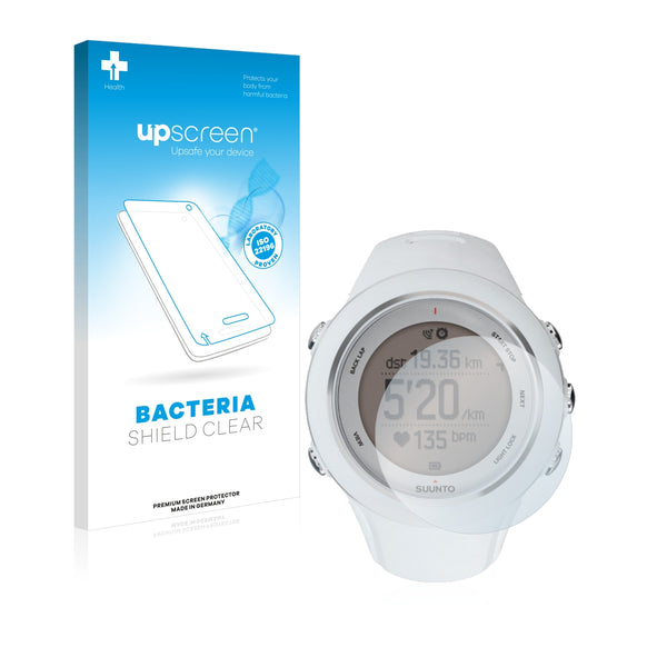 upscreen Bacteria Shield Clear Premium Antibacterial Screen Protector for Suunto Ambit3 Sport White
