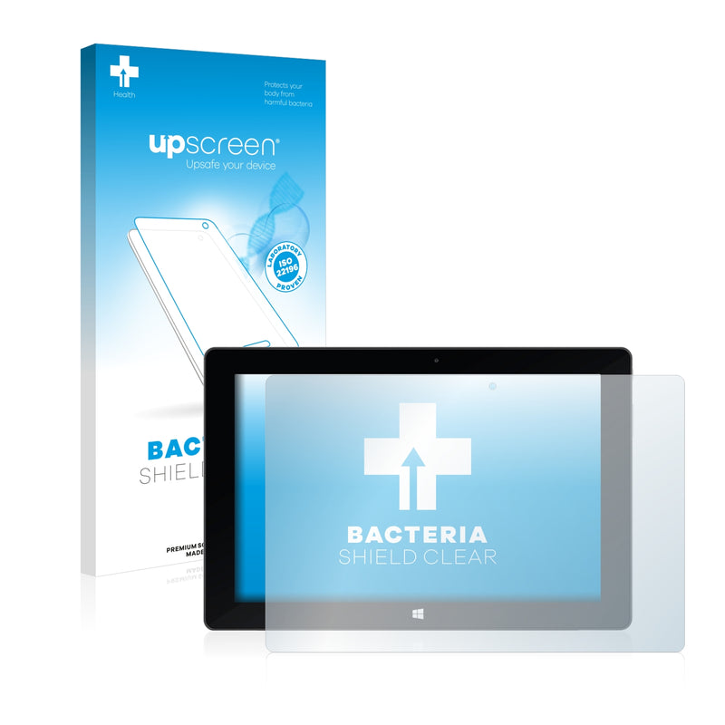 upscreen Bacteria Shield Clear Premium Antibacterial Screen Protector for TrekStor SurfTab Wintron 10.1 (Volks-Tablet)