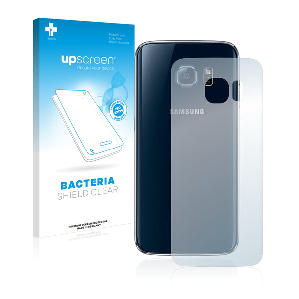 upscreen Bacteria Shield Clear Premium Antibacterial Screen Protector for Samsung Galaxy S6 Edge (Back)