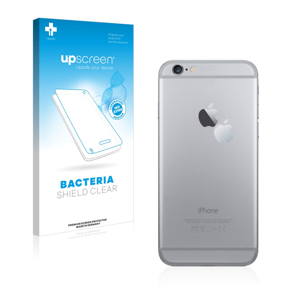 upscreen Bacteria Shield Clear Premium Antibacterial Screen Protector for Apple iPhone 6 (Logo)