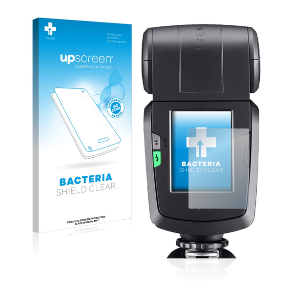 upscreen Bacteria Shield Clear Premium Antibacterial Screen Protector for Metz Mecablitz 64 AF-1 digital