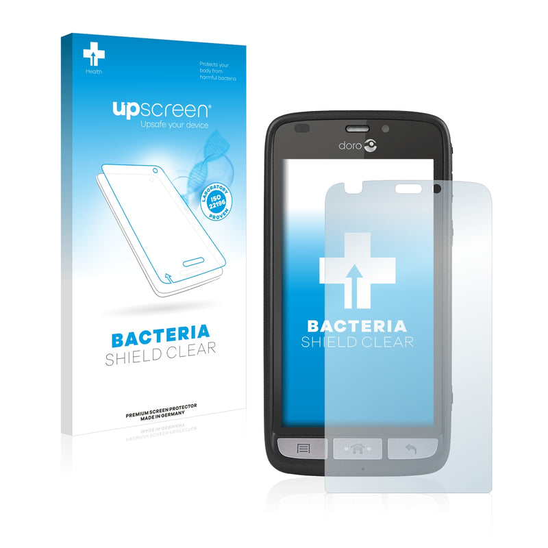 upscreen Bacteria Shield Clear Premium Antibacterial Screen Protector for Doro Liberto 820