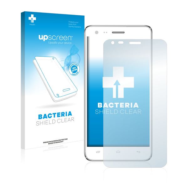 upscreen Bacteria Shield Clear Premium Antibacterial Screen Protector for Kazam Trooper 2 (5.0)