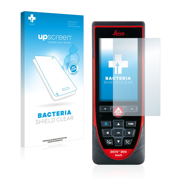 upscreen Bacteria Shield Clear Premium Antibacterial Screen Protector for Leica DISTO D810 touch