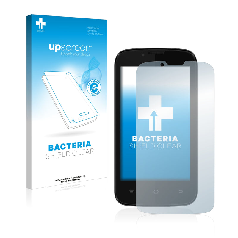 upscreen Bacteria Shield Clear Premium Antibacterial Screen Protector for Kazam Trooper 2 (4.0)