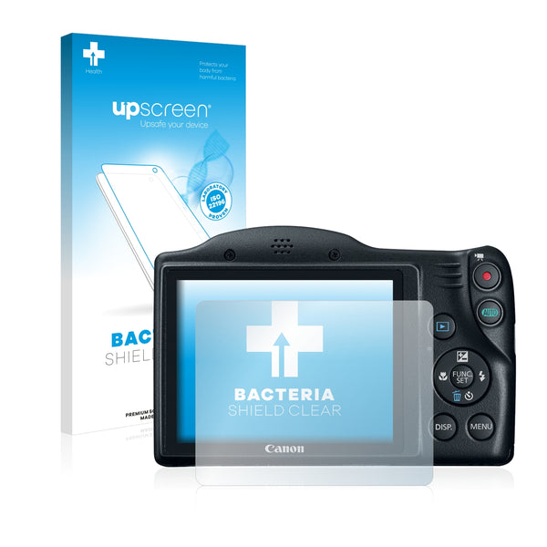upscreen Bacteria Shield Clear Premium Antibacterial Screen Protector for Canon PowerShot SX410 IS