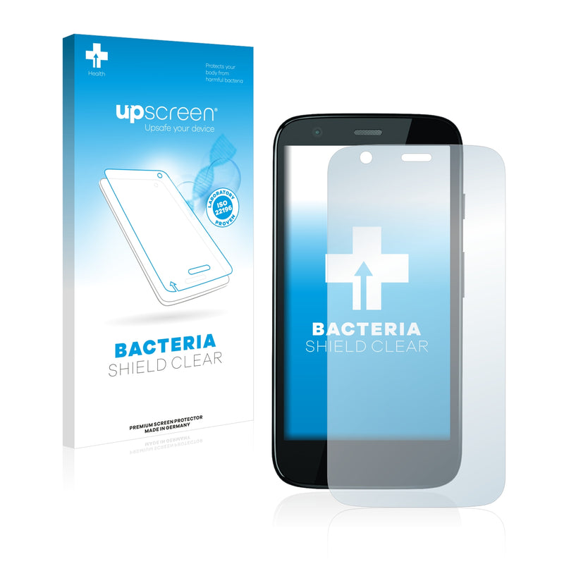upscreen Bacteria Shield Clear Premium Antibacterial Screen Protector for Motorola XT1028