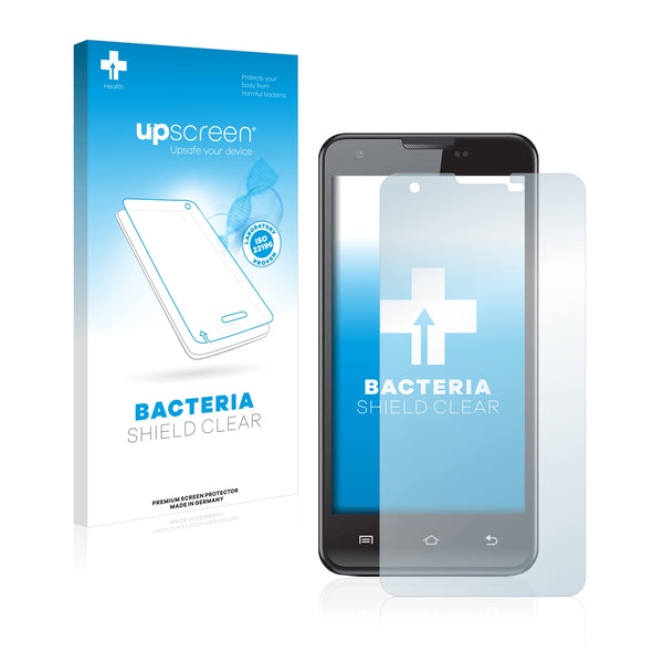 upscreen Bacteria Shield Clear Premium Antibacterial Screen Protector for Logicom L-ement 500