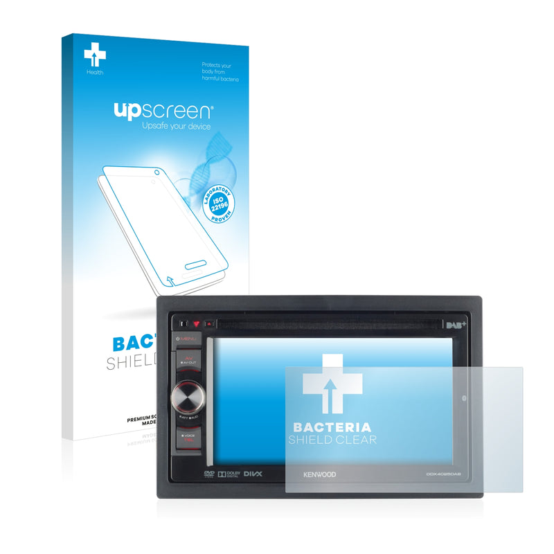 upscreen Bacteria Shield Clear Premium Antibacterial Screen Protector for Kenwood DDX4025DAB