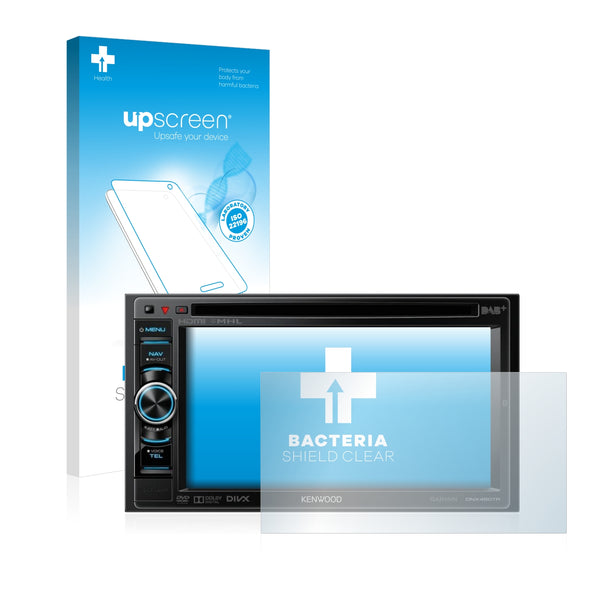upscreen Bacteria Shield Clear Premium Antibacterial Screen Protector for Kenwood DNX450TR