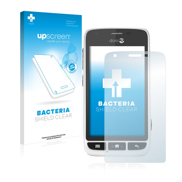 upscreen Bacteria Shield Clear Premium Antibacterial Screen Protector for Doro Liberto 820 Mini