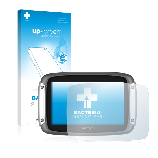 upscreen Bacteria Shield Clear Premium Antibacterial Screen Protector for TomTom Rider 400