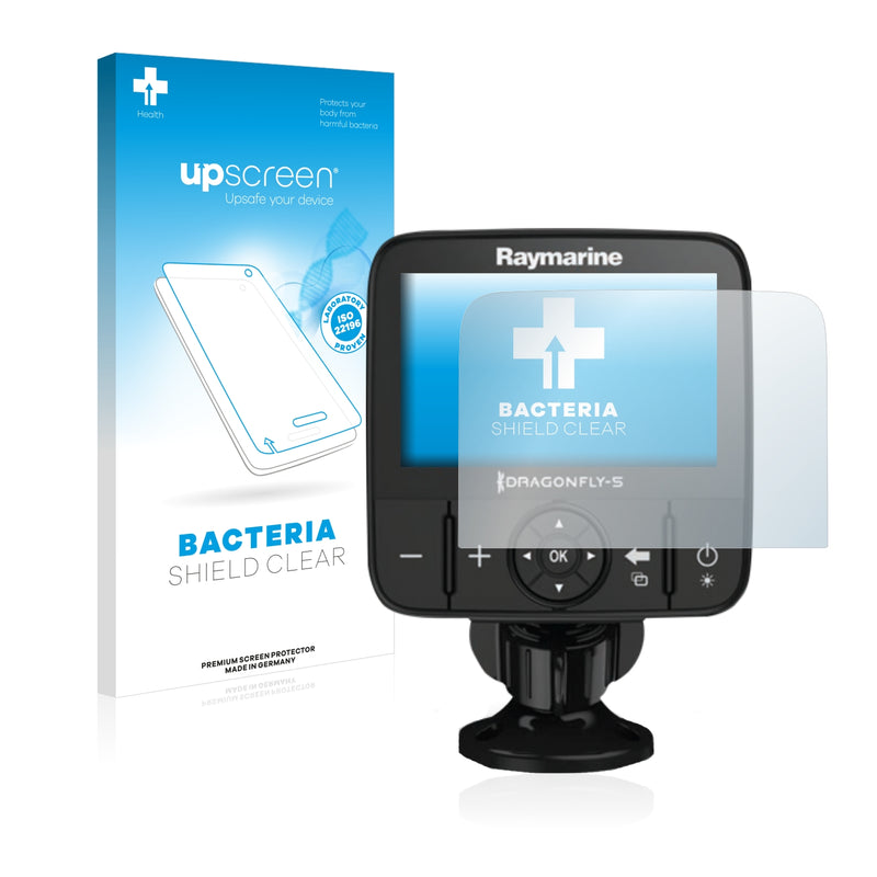 upscreen Bacteria Shield Clear Premium Antibacterial Screen Protector for Raymarine Dragonfly 5