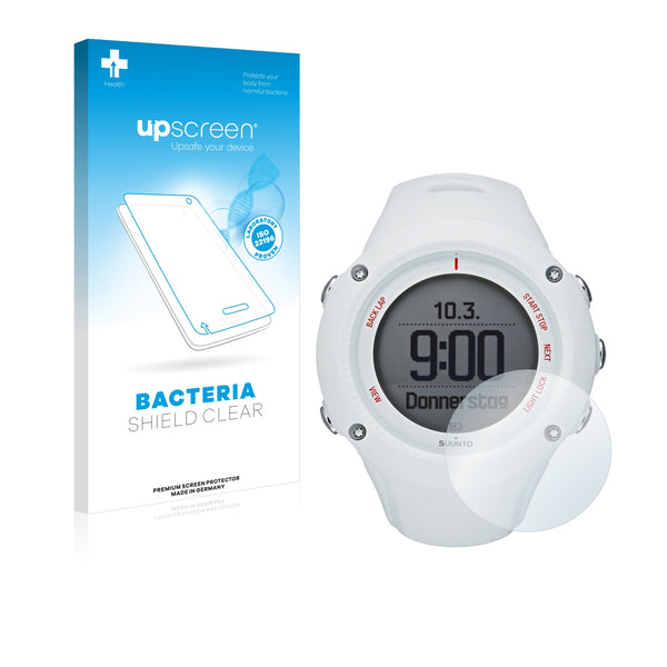 upscreen Bacteria Shield Clear Premium Antibacterial Screen Protector for Suunto Ambit3 Run White