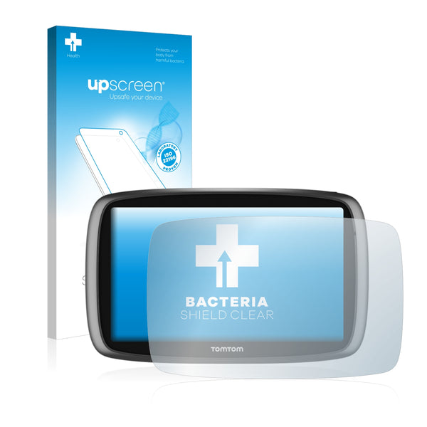 upscreen Bacteria Shield Clear Premium Antibacterial Screen Protector for TomTom GO 6100