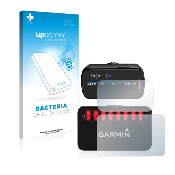 upscreen Bacteria Shield Clear Premium Antibacterial Screen Protector for Garmin Varia (Rearview Bike Radar)