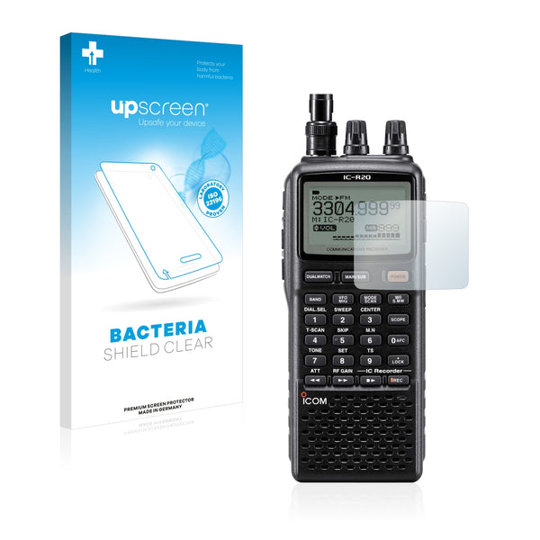 upscreen Bacteria Shield Clear Premium Antibacterial Screen Protector for Icom IC-R20