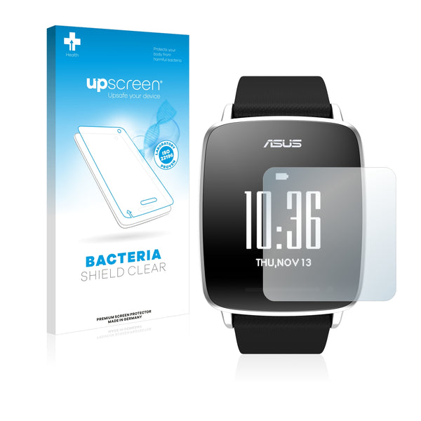 upscreen Bacteria Shield Clear Premium Antibacterial Screen Protector for Asus Vivowatch