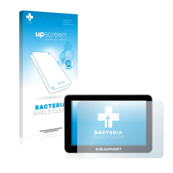upscreen Bacteria Shield Clear Premium Antibacterial Screen Protector for Blaupunkt TravelPilot 51V EU LMU