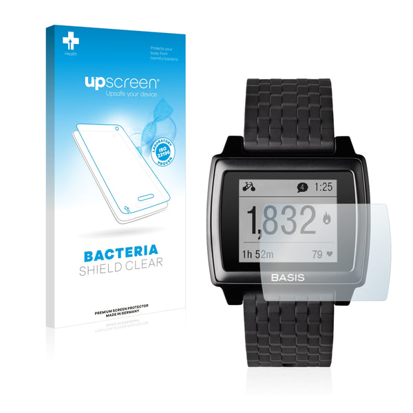 upscreen Bacteria Shield Clear Premium Antibacterial Screen Protector for Basis Peak