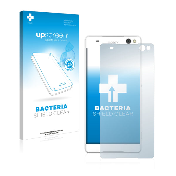 upscreen Bacteria Shield Clear Premium Antibacterial Screen Protector for Sony Xperia C5 Ultra
