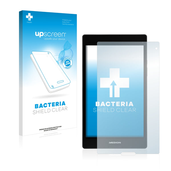 upscreen Bacteria Shield Clear Premium Antibacterial Screen Protector for Medion Lifetab P8312 (MD 99334)