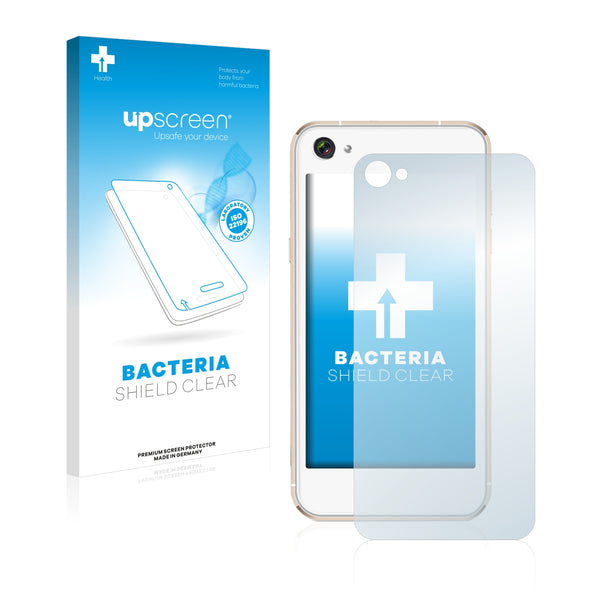 upscreen Bacteria Shield Clear Premium Antibacterial Screen Protector for Oukitel U6 (Back)