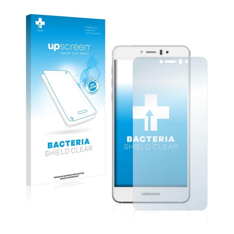 upscreen Bacteria Shield Clear Premium Antibacterial Screen Protector for Medion Life X5020 (MD 99367)
