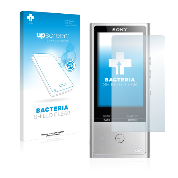 upscreen Bacteria Shield Clear Premium Antibacterial Screen Protector for Sony NW-ZX100HN