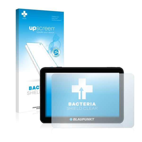 upscreen Bacteria Shield Clear Premium Antibacterial Screen Protector for Blaupunkt TravelPilot 54