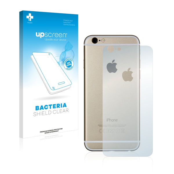 upscreen Bacteria Shield Clear Premium Antibacterial Screen Protector for Apple iPhone 6S Back side (full surface + LogoCut)