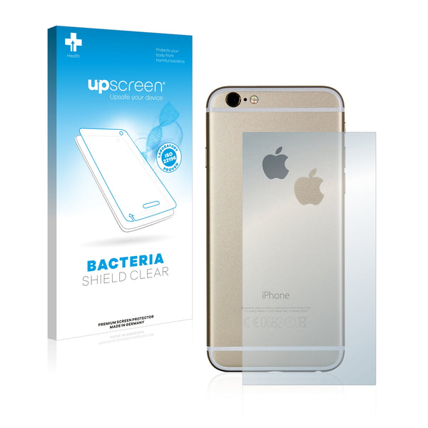 upscreen Bacteria Shield Clear Premium Antibacterial Screen Protector for Apple iPhone 6S Back side (middle surface + LogoCut)